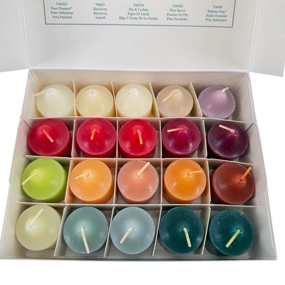 PartyLite Scents of the Season 20 Votive Candle Gift Set P9565 Holiday Sampler - Picture 4 of 9